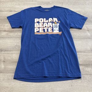 Pete Alonso Polar Bear Pete New York Mets Blue T Shirt Mens Medium MLB Tee
